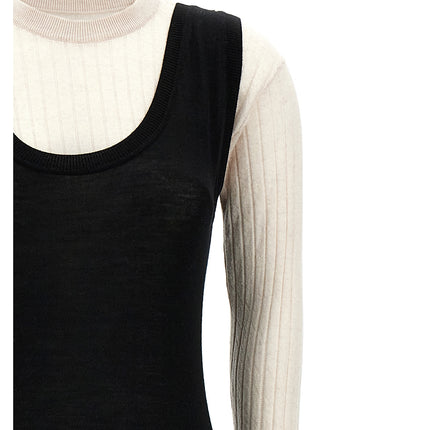Marni Bicolor Wool Midi Dress
