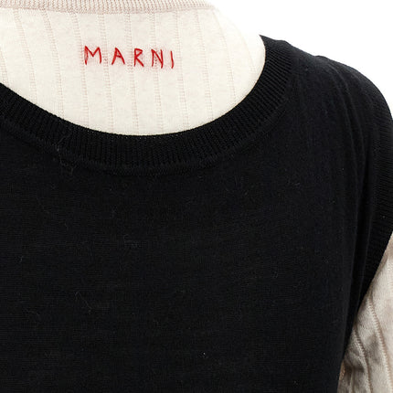 Marni Bicolor Wool Midi Dress
