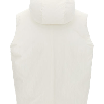Jil Sander White Polyester Sleeveless Jacket