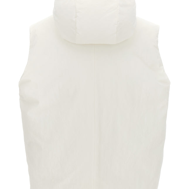 Jil Sander White Polyester Sleeveless Jacket