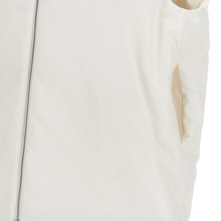 Jil Sander White Polyester Sleeveless Jacket