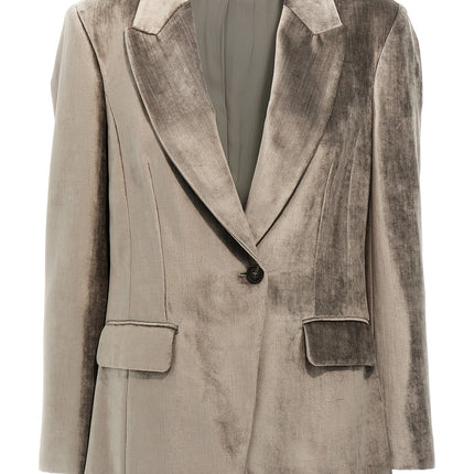 Brunello Cucinelli Gray Cotton Blazer
