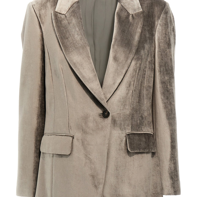 Brunello Cucinelli Gray Cotton Blazer