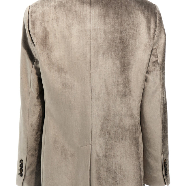 Brunello Cucinelli Gray Cotton Blazer