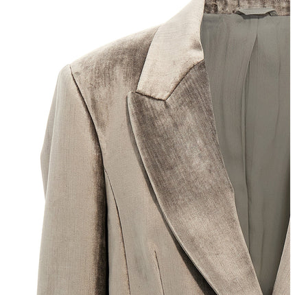 Brunello Cucinelli Gray Cotton Blazer