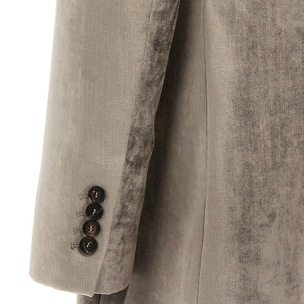 Brunello Cucinelli Gray Cotton Blazer
