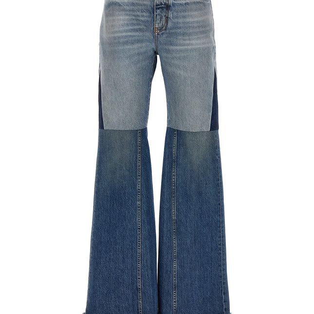 Chloé Blue Cotton Flared Jeans