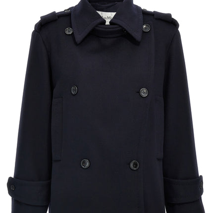 Max Mara Blue Virgin Wool Coat