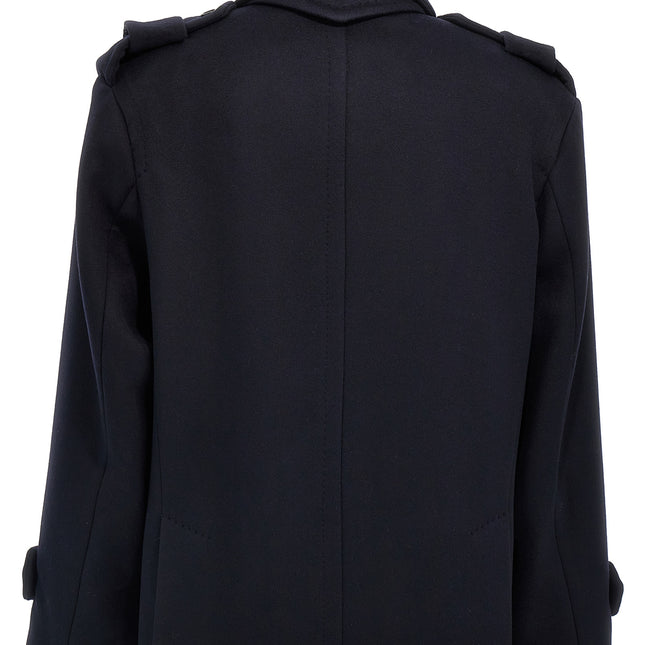 Max Mara Blue Virgin Wool Coat
