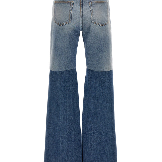 Chloé Blue Cotton Flared Jeans