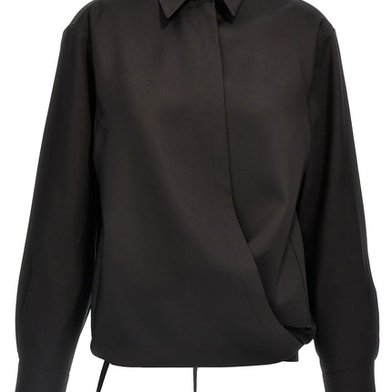 Valentino Garavani Black Wool Blouse