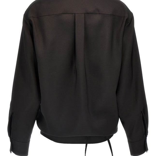 Valentino Garavani Black Wool Blouse