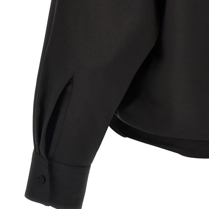 Valentino Garavani Black Wool Blouse