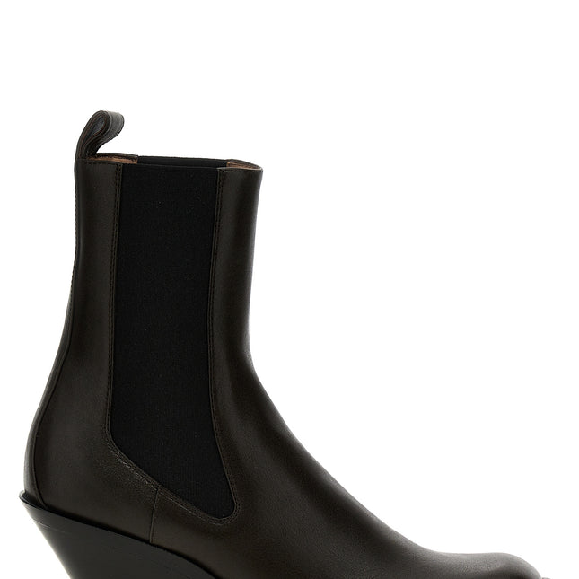 Khaite Brown Calfskin Chelsea Boots