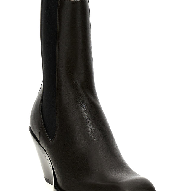 Khaite Brown Calfskin Chelsea Boots