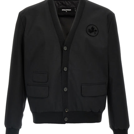 Dsquared² Black Wool Cardigan