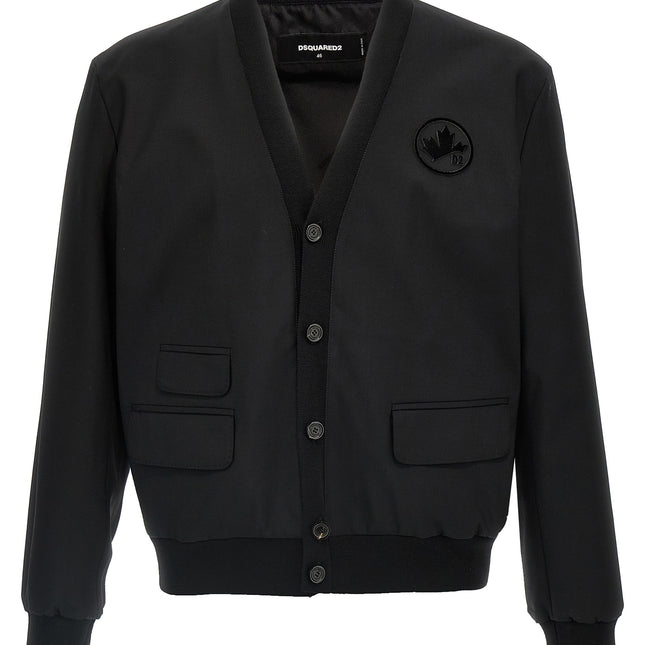 Dsquared² Black Wool Cardigan