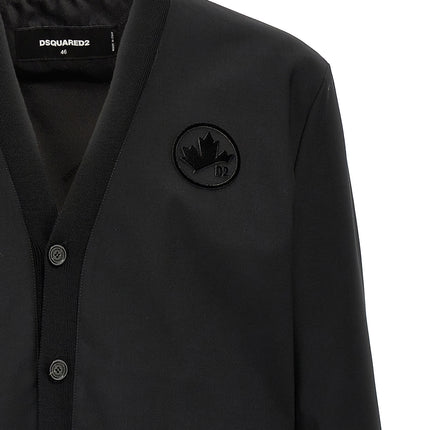 Dsquared² Black Wool Cardigan