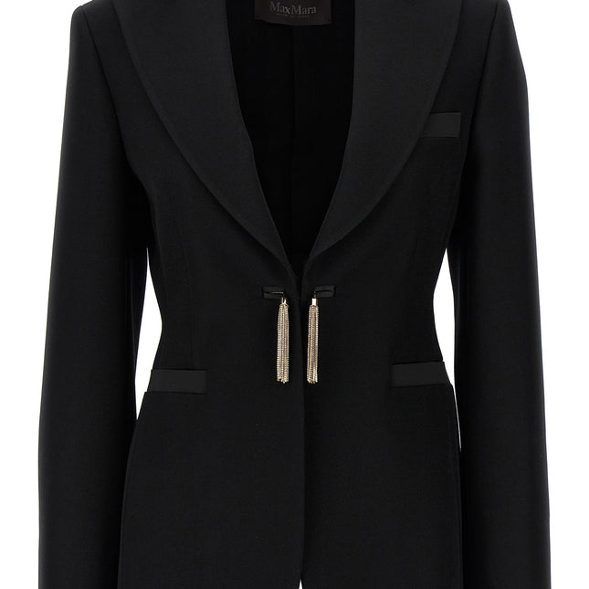 Max Mara Black Virgin Wool Blazer
