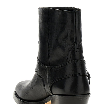 Isabel Marant Black Cowhide Chelsea Boots