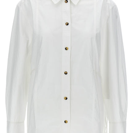 Ganni White Cotton Blouse