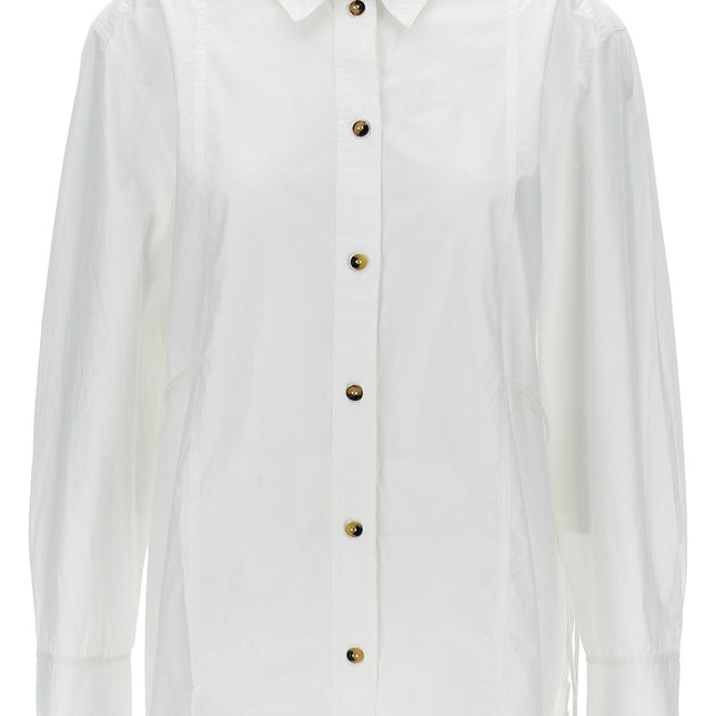 Ganni White Cotton Blouse