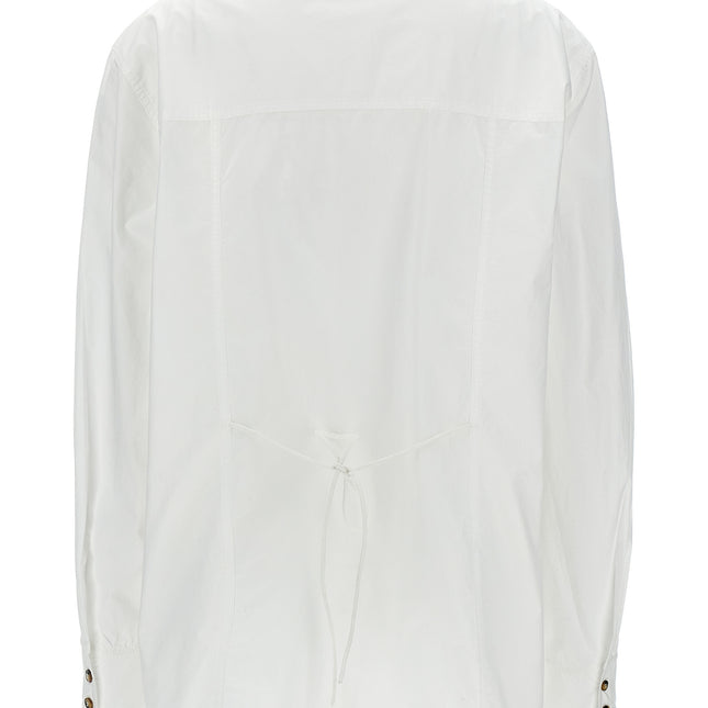 Ganni White Cotton Blouse