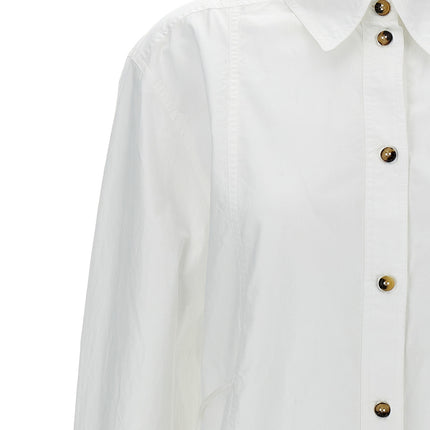 Ganni White Cotton Blouse