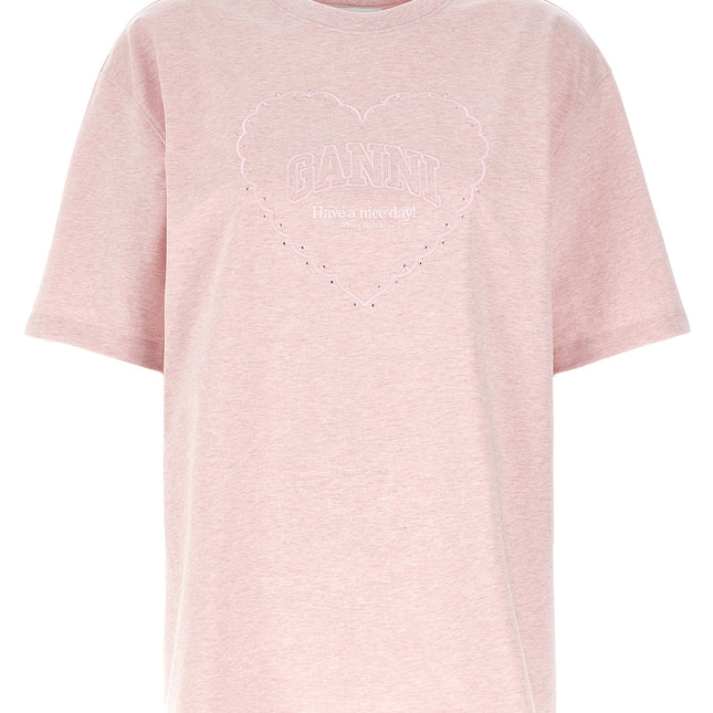 Ganni Multicolor Cotton T-Shirt