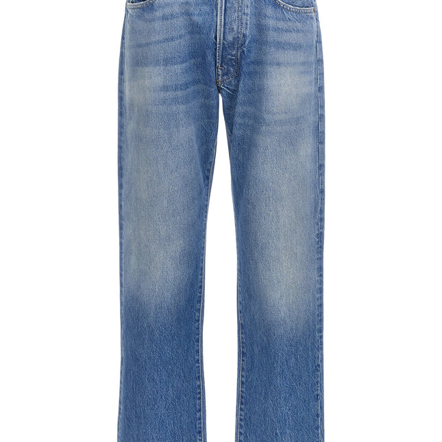 Valentino Garavani Blue Cotton Straight-Leg Jeans