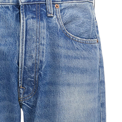 Valentino Garavani Blue Cotton Straight-Leg Jeans