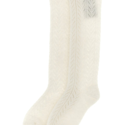 Valentino Garavani White Wool Socks