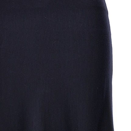 Khaite Blue Wool Midi Skirt