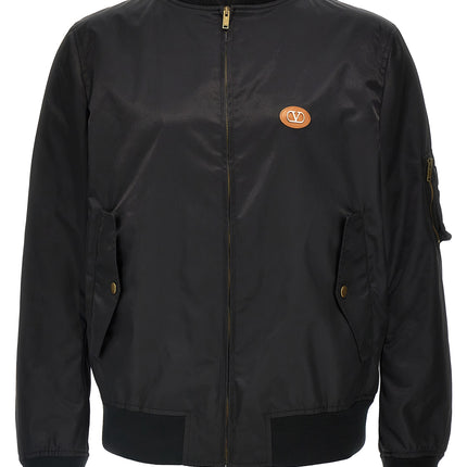Valentino Garavani Black Polyamide Bomber