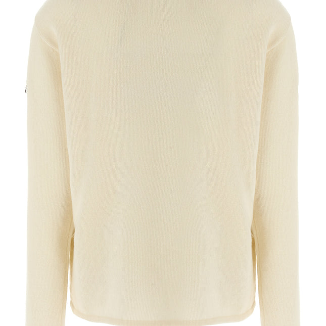 MONCLER GENIUS White Wool Cardigan