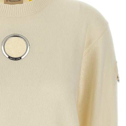 MONCLER GENIUS White Wool Cardigan