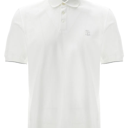 Brunello Cucinelli White Cotton Polo Shirt