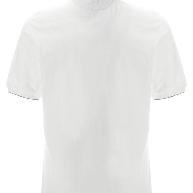 Brunello Cucinelli White Cotton Polo Shirt