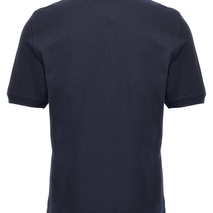 Brunello Cucinelli Blue Cotton Polo Shirt