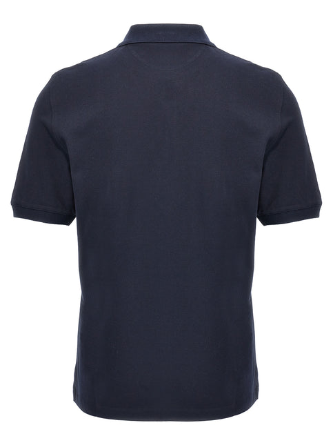 Brunello Cucinelli Blue Cotton Polo Shirt