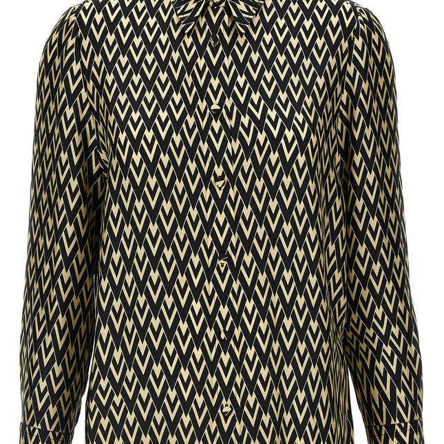 Valentino Garavani Bicolor Silk Blouse