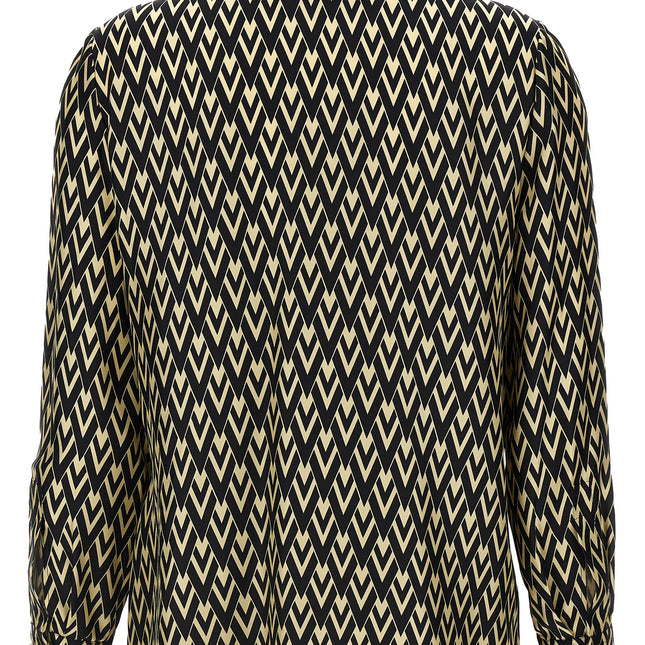 Valentino Garavani Bicolor Silk Blouse