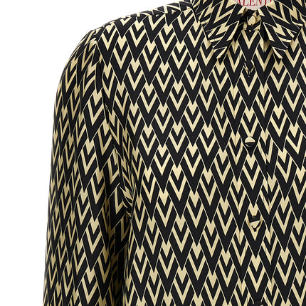 Valentino Garavani Bicolor Silk Blouse