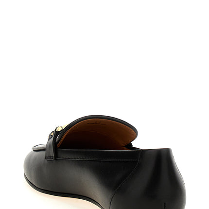 Tod's Black Calfskin Slip-On Loafers