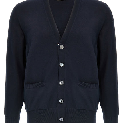 Thom Browne Blue Cotton Cardigan