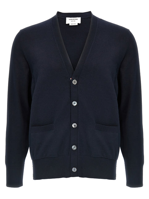 Thom Browne Blue Cotton Cardigan