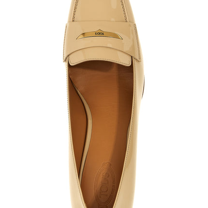 Tod's Beige Calfskin Mid Heel Pumps