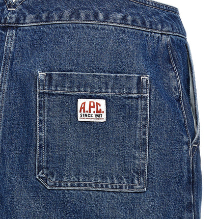 A.P.C. Blue Cotton Long Skirt