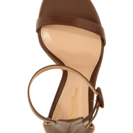 Gianvito Rossi Brown Goatskin Stiletto Heel Sandals