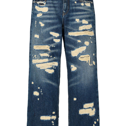 Marc Jacobs Blue Cotton Straight-Leg Jeans